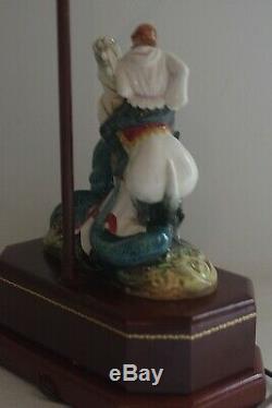 Royal Doulton St George Slaying Dragon Hn 2051 Lamp 28 Very Rare Vintage