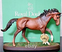 Royal Doulton The Winner Very Rare Brown Matt Colourway Model No. DA 154 Boxed