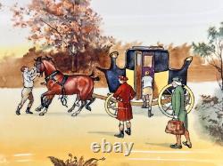 Royal Doulton Very Rare Coaching Day Large Sandwich Plate -England c. 1905