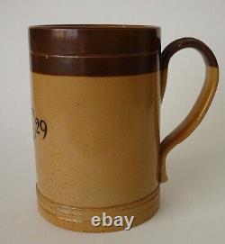 Royal Doulton Very Rare Stoneware 1929 Royal Bangkok Sports Club Tankard