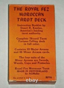 Royal Fez Moroccan Tarot. Very Rare OOP 78-Card Deck 1975. SEALED Pack, plus Bag