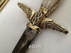 Royal Italian Military Air Force Academy cadet dagger sword year 1925 very rare