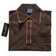 Royal Mid Century Brown Polo Top Size Medium New Old Stock. (Very Rare) Taiwan