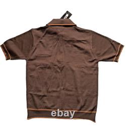 Royal Mid Century Brown Polo Top Size Medium New Old Stock. (Very Rare) Taiwan
