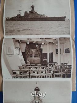 Royal Navy HMS HOOD, Souvenir Letter Card, very old and rare, signs of aging