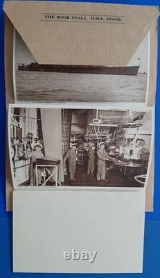 Royal Navy HMS HOOD, Souvenir Letter Card, very old and rare, signs of aging