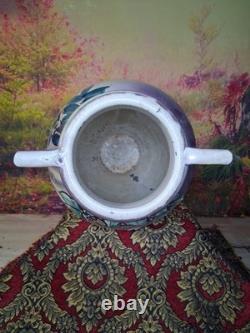 Royal Satsuma Large Gold gilded birds moriage mid 19th. C. Very rare piece