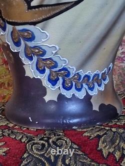 Royal Satsuma Large Gold gilded birds moriage mid 19th. C. Very rare piece