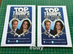 Royal Wedding 2011 William & Kate TOP TRUMPS PROMOTIONAL PLACARDS! Very RARE