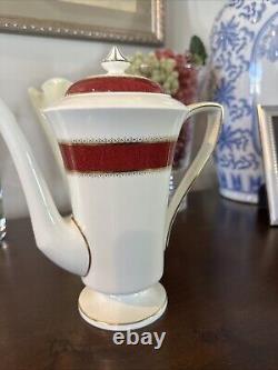 Royal Worcester Belvoir Red Coffee Pot Very Rare Beautiful Most Excellent Look