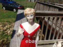 Royal Worcester Diana Princess of Wales Figurine very rare lady Di red dress