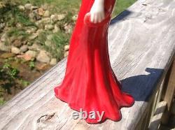 Royal Worcester Diana Princess of Wales Figurine very rare lady Di red dress