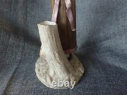 Royal Worcester Figurine 1883 GIRL WITH BASKET JAMES HADLEY VERY OLD & RARE