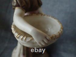 Royal Worcester Figurine 1883 GIRL WITH BASKET JAMES HADLEY VERY OLD & RARE