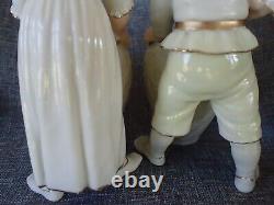 Royal Worcester Figurines PAIR c. 1882 BOY & GIRL WITH BASKET VERY VERY RARE