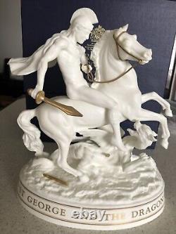 Royal worcester figurine Very rare Large Size St George And The Dragon