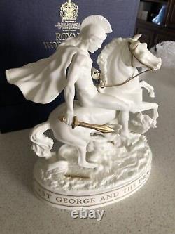 Royal worcester figurine Very rare Large Size St George And The Dragon