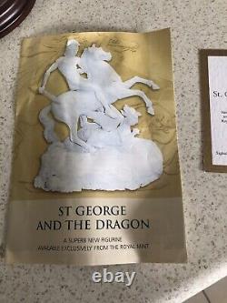 Royal worcester figurine Very rare Large Size St George And The Dragon