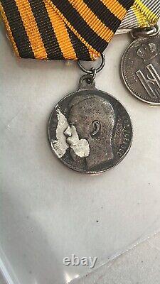 Russian Imperial Set Of 5 Medals Original Persian Medal Very Rare