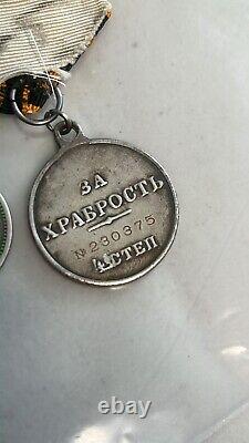 Russian Imperial Set Of 5 Medals Original Persian Medal Very Rare