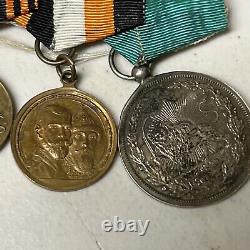 Russian Imperial Set Of 5 Medals Original Persian Medal Very Rare