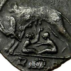 SHE WOLF suckling Twins VERY RARE RIC R4 Constantine the Great Roman Empire Coin