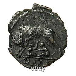 SHE WOLF suckling Twins VERY RARE RIC R4 Constantine the Great Roman Empire Coin