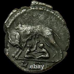 SHE WOLF suckling Twins VERY RARE RIC R4 Constantine the Great Roman Empire Coin