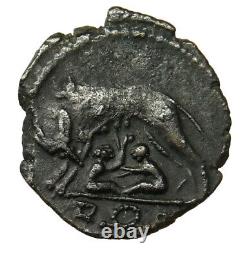 SHE WOLF suckling Twins VERY RARE RIC R4 Constantine the Great Roman Empire Coin