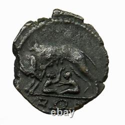 SHE WOLF suckling Twins VERY RARE RIC R4 Constantine the Great Roman Empire Coin