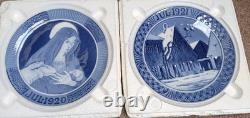 Set Of 10 Antique Royal Copenhagen Christmas Plates 1920-1929 Very Rare Set