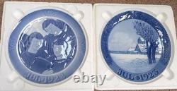 Set Of 10 Antique Royal Copenhagen Christmas Plates 1920-1929 Very Rare Set