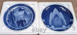 Set Of 10 Antique Royal Copenhagen Christmas Plates 1920-1929 Very Rare Set