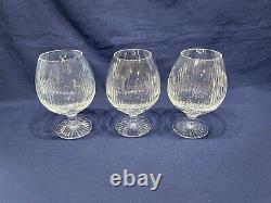 Set Of 3 Royal Doulton Mayfair Crystal Brandy Sniffer Very Rare Pattern HTF