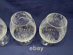 Set Of 3 Royal Doulton Mayfair Crystal Brandy Sniffer Very Rare Pattern HTF