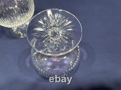 Set Of 3 Royal Doulton Mayfair Crystal Brandy Sniffer Very Rare Pattern HTF