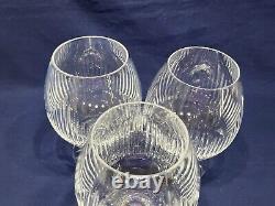 Set Of 3 Royal Doulton Mayfair Crystal Brandy Sniffer Very Rare Pattern HTF