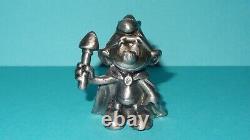 Smurfs PEWTER King Smurf Royal Crown 20074 Vintage Very Rare Display Figurine