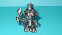 Smurfs PEWTER King Smurf Royal Crown 20074 Vintage Very Rare Display Figurine