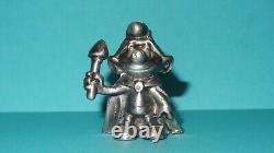 Smurfs PEWTER King Smurf Royal Crown 20074 Vintage Very Rare Display Figurine