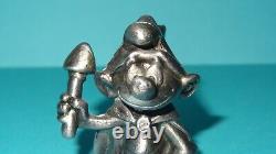 Smurfs PEWTER King Smurf Royal Crown 20074 Vintage Very Rare Display Figurine