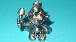 Smurfs PEWTER King Smurf Royal Crown 20074 Vintage Very Rare Display Figurine