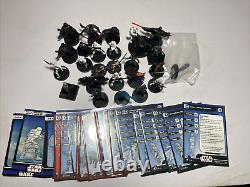 Star Wars Miniatures Imperial Lot Of 199 With Cards Very Rare Darth Vader Anakin