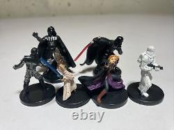 Star Wars Miniatures Imperial Lot Of 199 With Cards Very Rare Darth Vader Anakin