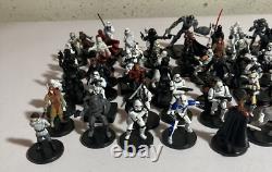 Star Wars Miniatures Imperial Lot Of 199 With Cards Very Rare Darth Vader Anakin