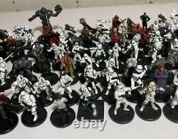 Star Wars Miniatures Imperial Lot Of 199 With Cards Very Rare Darth Vader Anakin