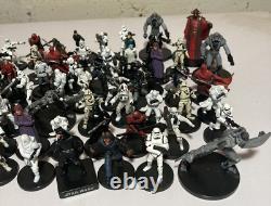 Star Wars Miniatures Imperial Lot Of 199 With Cards Very Rare Darth Vader Anakin