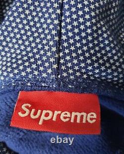 Supreme Stars hooded sweatshirt size XL blue hoodie royal Very rare vintage