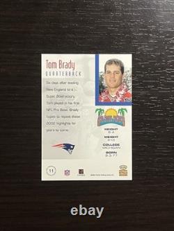 TOM BRADY 2002 Pacific Crown Royale Pro Bowl Honors Insert Card #11 VERY RARE