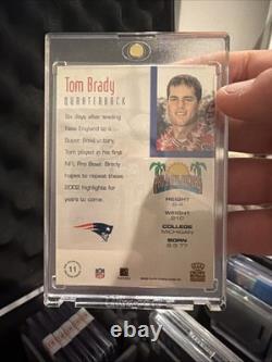 TOM BRADY 2002 Pacific Crown Royale Pro Bowl Honors Insert Card #11 VERY RARE